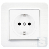 Розетка с заземлением 16A/220V Arvia Electric Lavin Белый (21 29 4001 217)